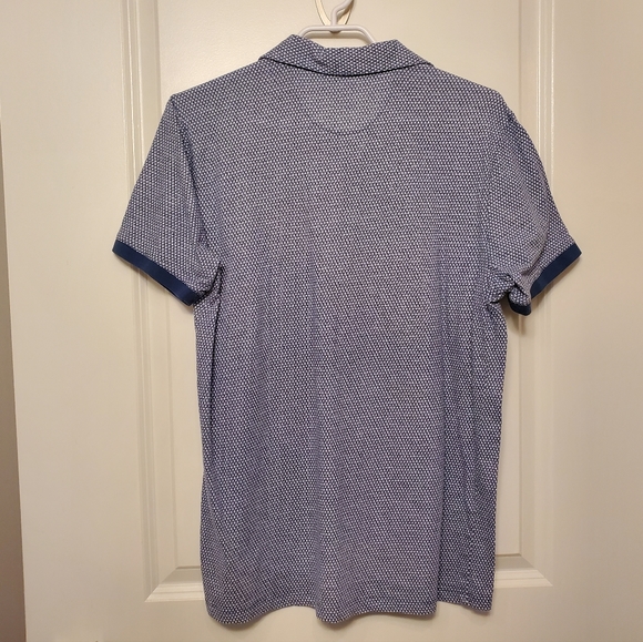 Geometric Cotton Polo Shirt US Small - Toscana Firenze - Picture 6 of 10
